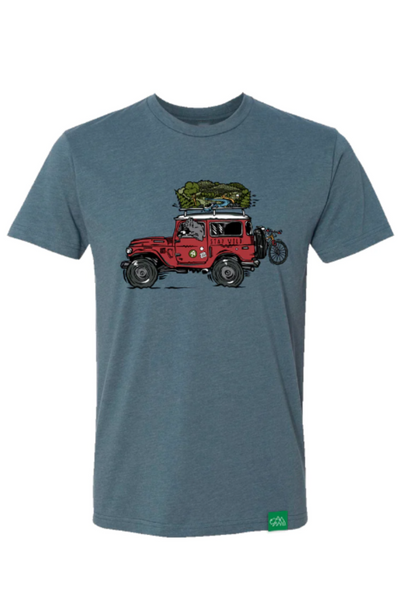 Wildtribute x Hobbs Stay Wild Jeep Tee, Unisex, Indigo