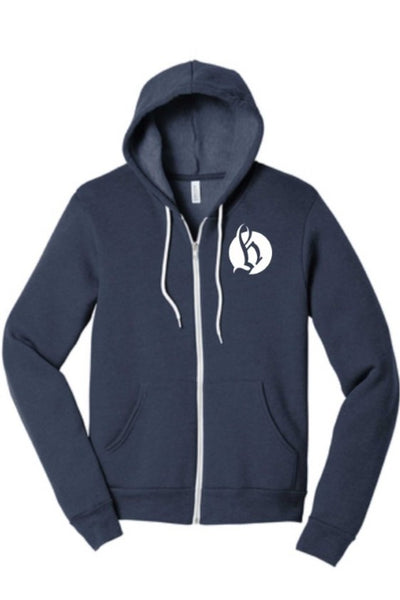 HBCo Full-Zip Hoodie, Heathered Navy